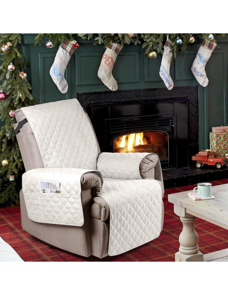 Funda Sillón Reclinable Ruaozz 100% Impermeable Beige 58.4 cm