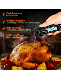 Termómetro Digital de Carne TempSprite - Lectura Instantánea, IP67 2