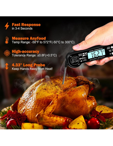 Termómetro Digital de Carne TempSprite - Lectura Instantánea, IP67