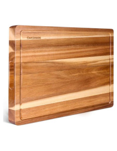 Tabla de Cortar de Madera de Acacia OAKSWARE 42x33 cm Reversible