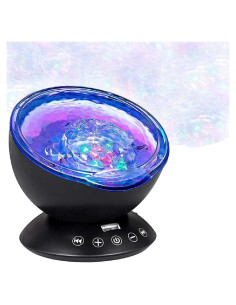 Lámpara Sensorial Calmante Brillante para Autismo - Proyector de Luz Nocturna 12.7cm