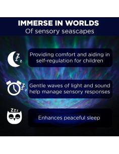 Lámpara Sensorial Calmante Brillante para Autismo - Proyector de Luz Nocturna 12.7cm 2