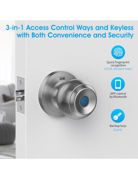 Cerradura de Puerta Inteligente AST con Huella Dactilar y APP Cerradura de Puerta Inteligente AST con Huella Dactilar y APP