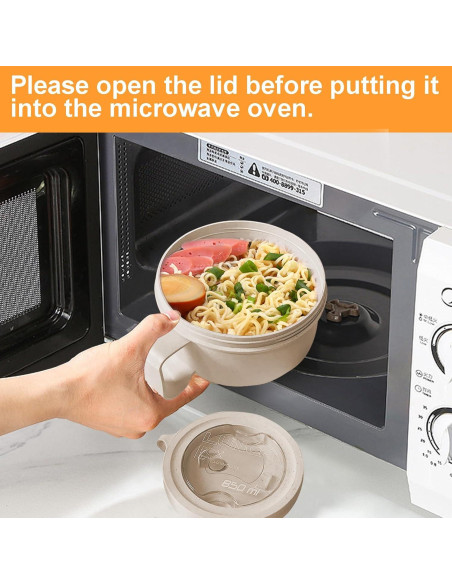 2Pack Tazas de Sopa MUUBOOX 850ml con Tapa Apto Microondas
