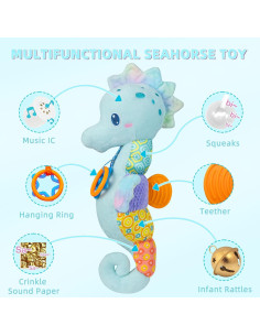 Juguete Musical Caballito de Mar Coqin para Bebés 0-6 Meses 2