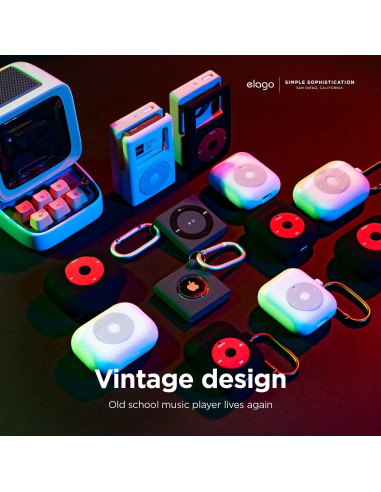 Estuche elago Shuffle Case para Apple AirTag - Gris Oscuro