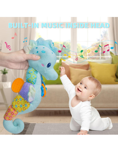 Juguete Musical Caballito de Mar Coqin para Bebés 0-6 Meses