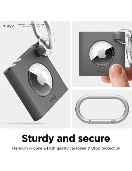 Estuche elago Shuffle Case para Apple AirTag - Gris Oscuro