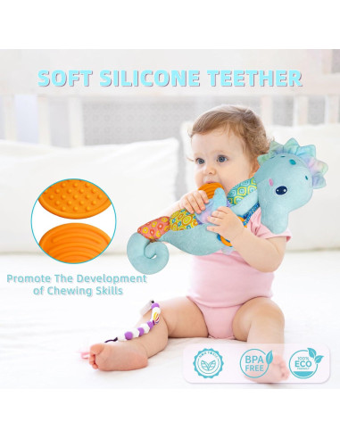 Juguete Musical Caballito de Mar Coqin para Bebés 0-6 Meses