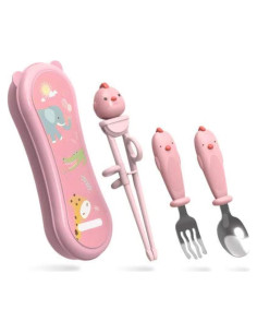 Juego de Palillos de Entrenamiento Mannice Rosa - 4 Piezas