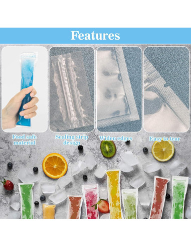 100 Bolsitas Sellables para Boli de Hielo MAQIHAN 230ml