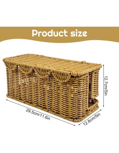 Caja Organizadora de Cables YEXEXINM 29.5x12.7cm Plástico Ratan 2