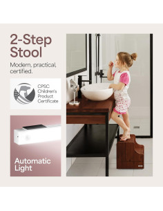 Escalera para Niños NIFTAKE de Bambú 2 Escalones 113.4kg 2