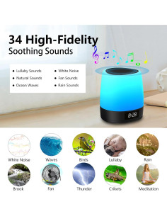Máquina de Sonido Blanco SOMEYOU SY-Clock con Luz Nocturna 2