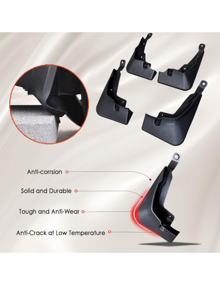 Guardabarros KEAIDAP para Toyota RAV4 2019-2024 Sin Perforación