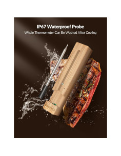 Termómetro de Carne Digital OSCEVIA Inalámbrico Bluetooth IP67 2