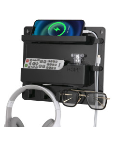 Organizador de Estante de Pared JUMEIHUI Negro 25.9x22.4cm