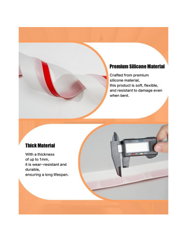 Tira de Sello de Silicona Orgthin 10 pies Aislamiento Blanco