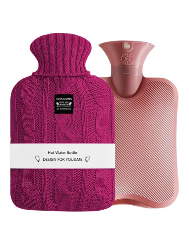 Bolsa de Agua Caliente 2L OliviaLiving Burdeos Reutilizable