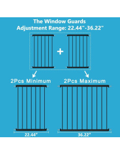 Protectores de Ventana de Seguridad WAOWAO para Niños 2 Piezas 2