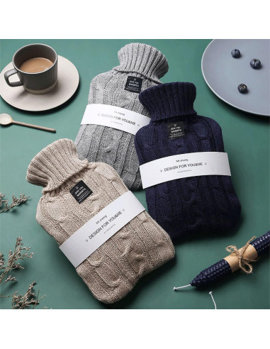 Bolsa de Agua Caliente 2L OliviaLiving Burdeos Reutilizable