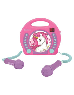Reproductor de CD Lexibook Unicornio con 2 micrófonos