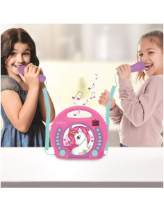 Reproductor de CD Lexibook Unicornio con 2 micrófonos 2