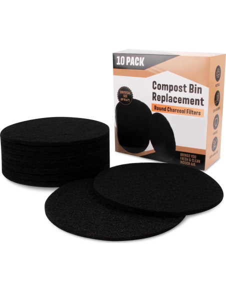 Paquete de 10 Filtros de Carbón Activado Pocurhi 17 cm Paquete de 10 Filtros de Carbón Activado Pocurhi 17 cm