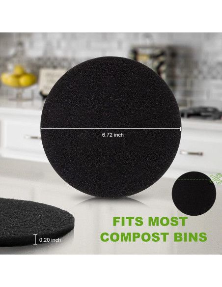 Paquete de 10 Filtros de Carbón Activado Pocurhi 17 cm Paquete de 10 Filtros de Carbón Activado Pocurhi 17 cm