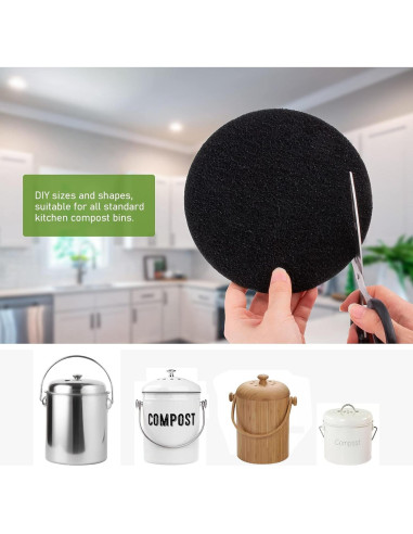 Paquete de 10 Filtros de Carbón Activado Pocurhi 17 cm