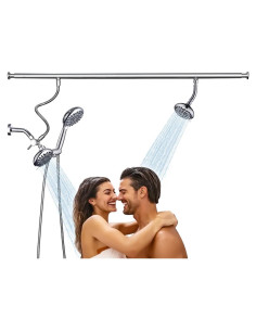 Cabezal de Ducha Doble V-Frankness, Alta Presión, Cromo