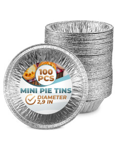 Moldes Desechables para Tartas de Huevo LEGLO 100 Pcs 7.37 cm