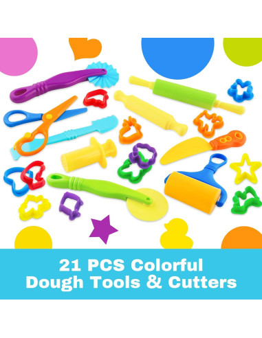 Juego de Herramientas de Masa 21 Piezas LanMa - Accesorios Creativos