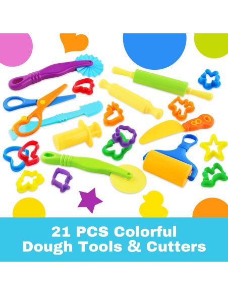 Juego de Herramientas de Masa 21 Piezas LanMa - Accesorios Creativos Juego de Herramientas de Masa 21 Piezas LanMa - Accesorios Creativos