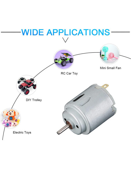 Motor Micro de CC Fielect 5Pcs 1.5-6V 5000-20000RPM para Juguetes