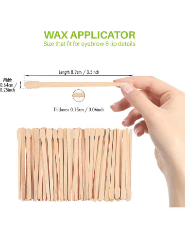 Palitos de Cera Mibly 200 Pcs para Depilación Facial y Cuerpo