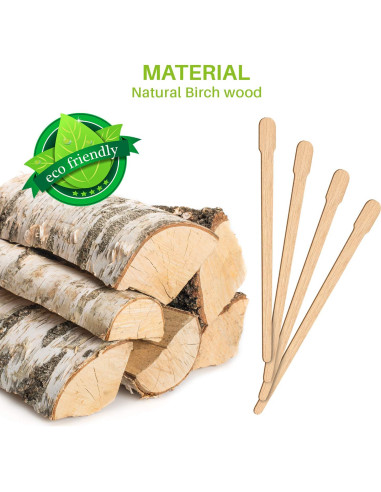 Palitos de Cera Mibly 200 Pcs para Depilación Facial y Cuerpo