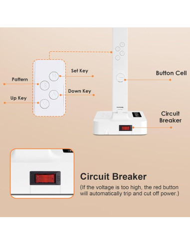 Lámpara de Escritorio LED HONIX con Carga USB y Pantalla LCD