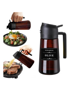 Botella dispensadora de aceite RWSEFK 470ml 2 en 1 rociador