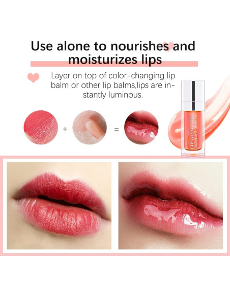 Aceite Brillante Hidratante para Labios Carlos-CCC 2PCS Cereza