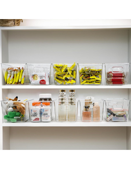 10 Contenedores de Almacenamiento Transparentes ZEXALOR 23.8x13x10 cm