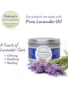 Vela de Cera de Masaje Victoria's Lavender 226.8g Lavanda 2
