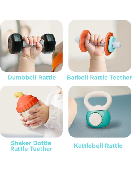 Conjunto de Sonajeros para Bebés iPlay, iLearn - Gimnasio 4 PCS