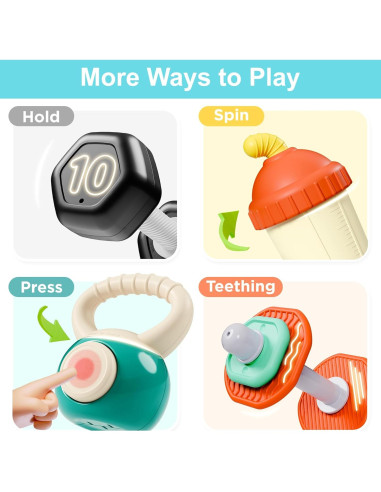 Conjunto de Sonajeros para Bebés iPlay, iLearn - Gimnasio 4 PCS