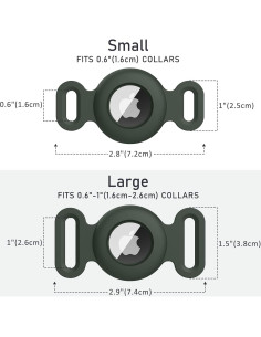 Paquete de 2 fundas de silicona para collar de AirTag Vanjua 2