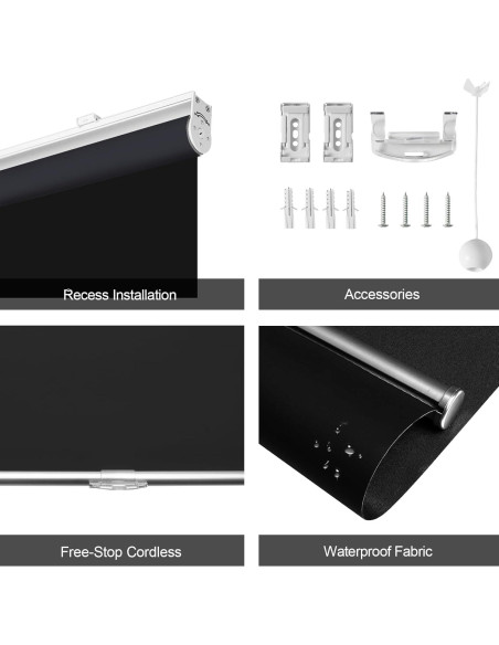 Cortina Enrollable HOMEBOX 100% Oscurecimiento 58.42x182.88cm Cortina Enrollable HOMEBOX 100% Oscurecimiento 58.42x182.88cm