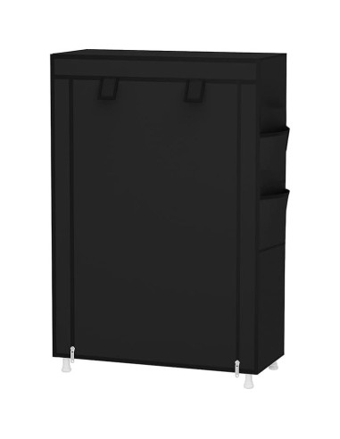 Estante para Zapatos Calmootey 5 Niveles Negro con Cubierta