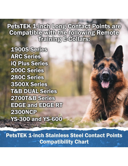 Puntas de Reemplazo PetsTEK 1 Pulgada Acero Inoxidable para Perros