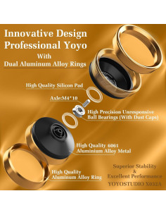 Yoyo Profesional YOYOSTUDIO X032A con Anillos de Aluminio 2