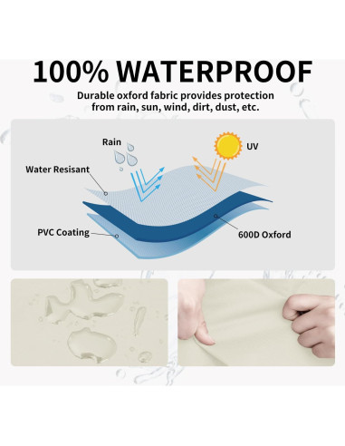 Funda Impermeable para Loveseat Easy-Going 137x97x89 cm Beige/Marrón